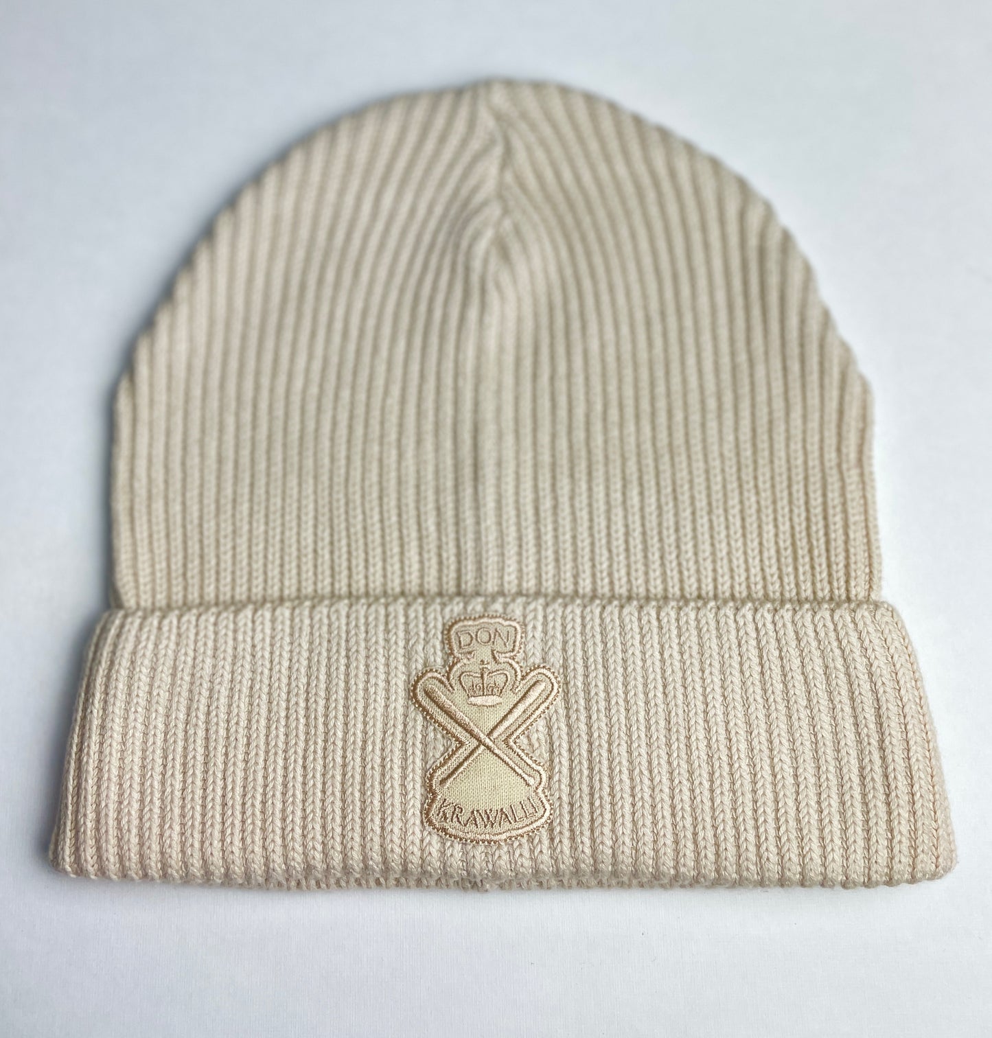 BEANIE NATURAL RAW PATCH