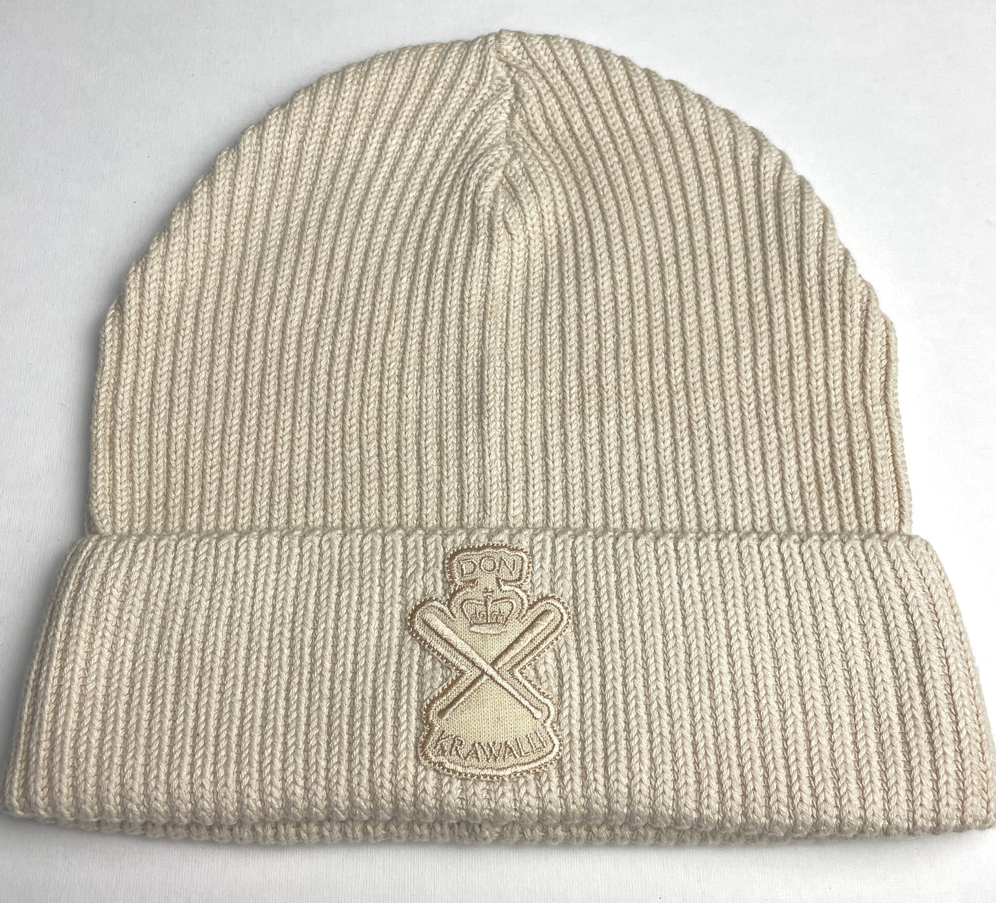 BEANIE NATURAL RAW PATCH